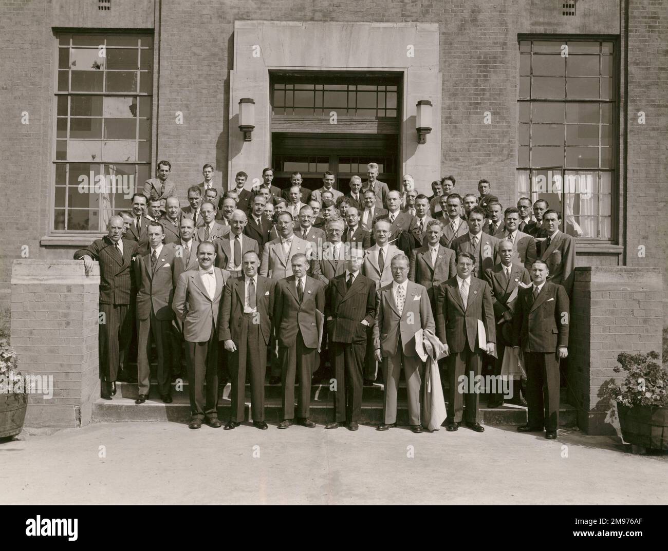 Amerikanische Delegierte der Anglo-American Conference 1947 besuchen die Bristol Aeroplane Company am Montag, den 8. September 1947. Stockfoto