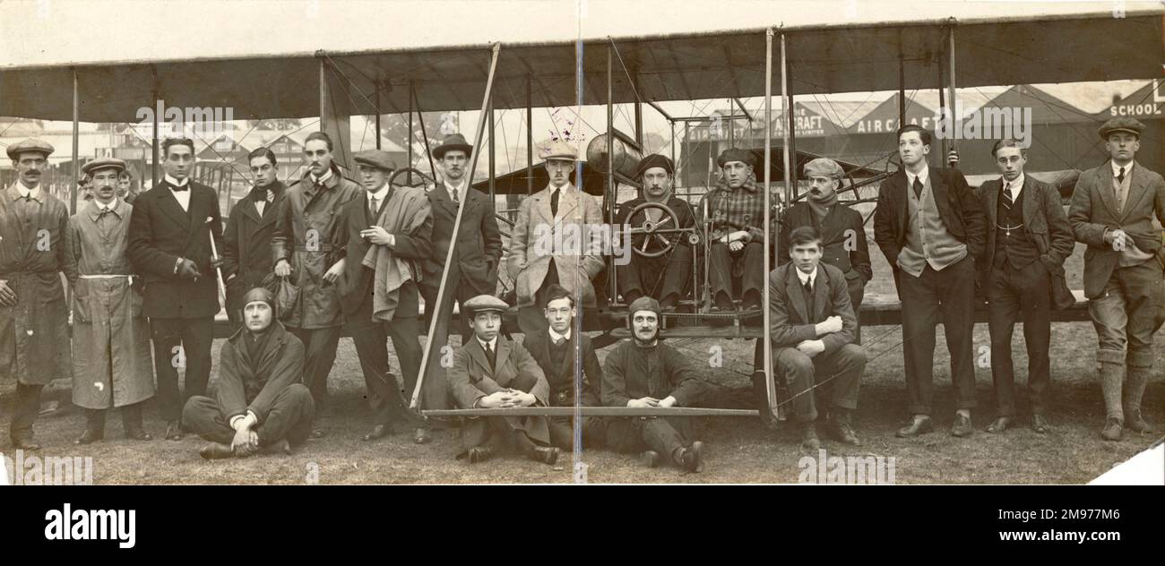 Die Beatty-Wright-Schule der fliegenden Hendon-Gruppe. Stockfoto