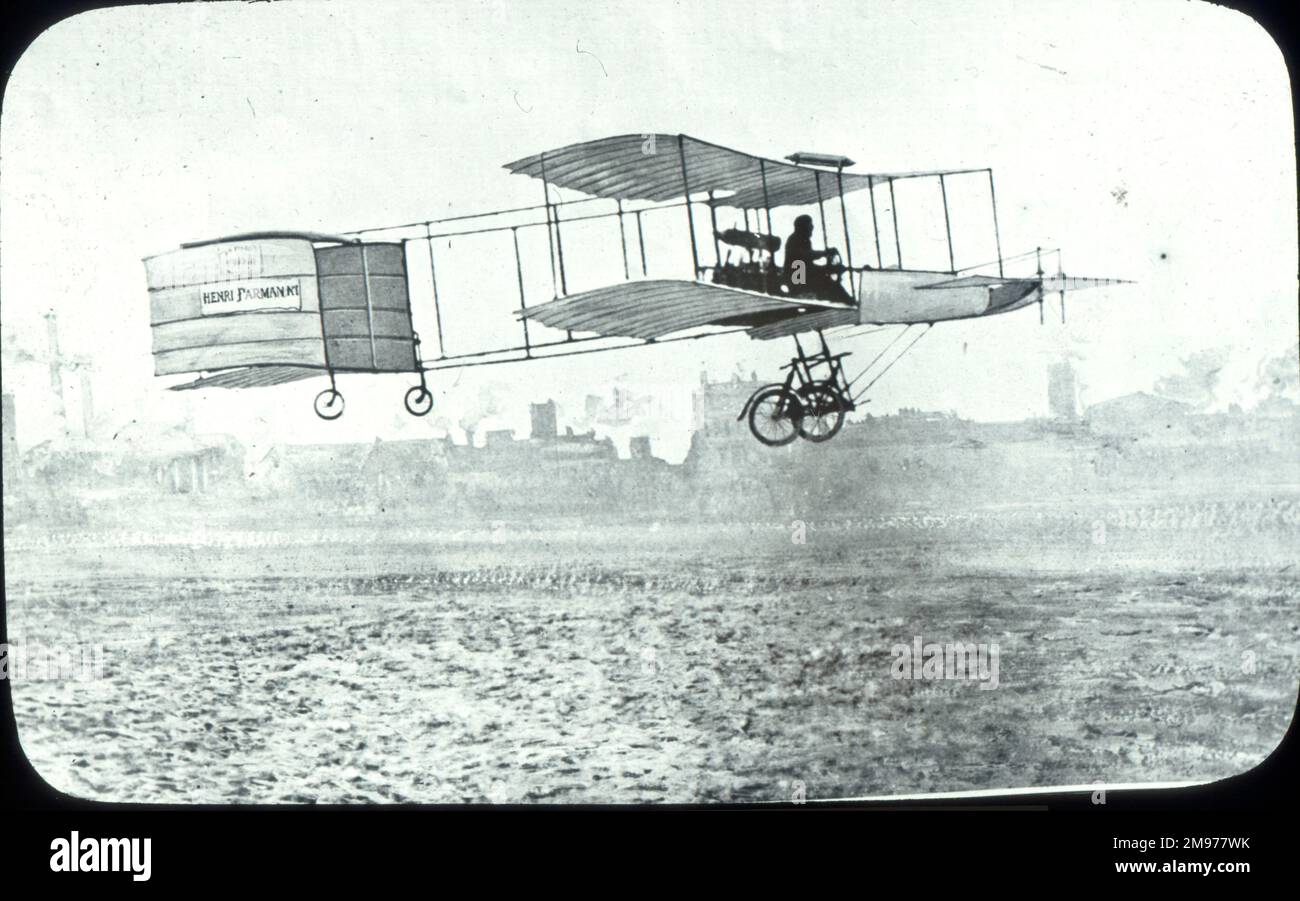 Farman-Kreiskilometer. Die Geschichte des Flying Set 1, die illustrierten London News. Stockfoto