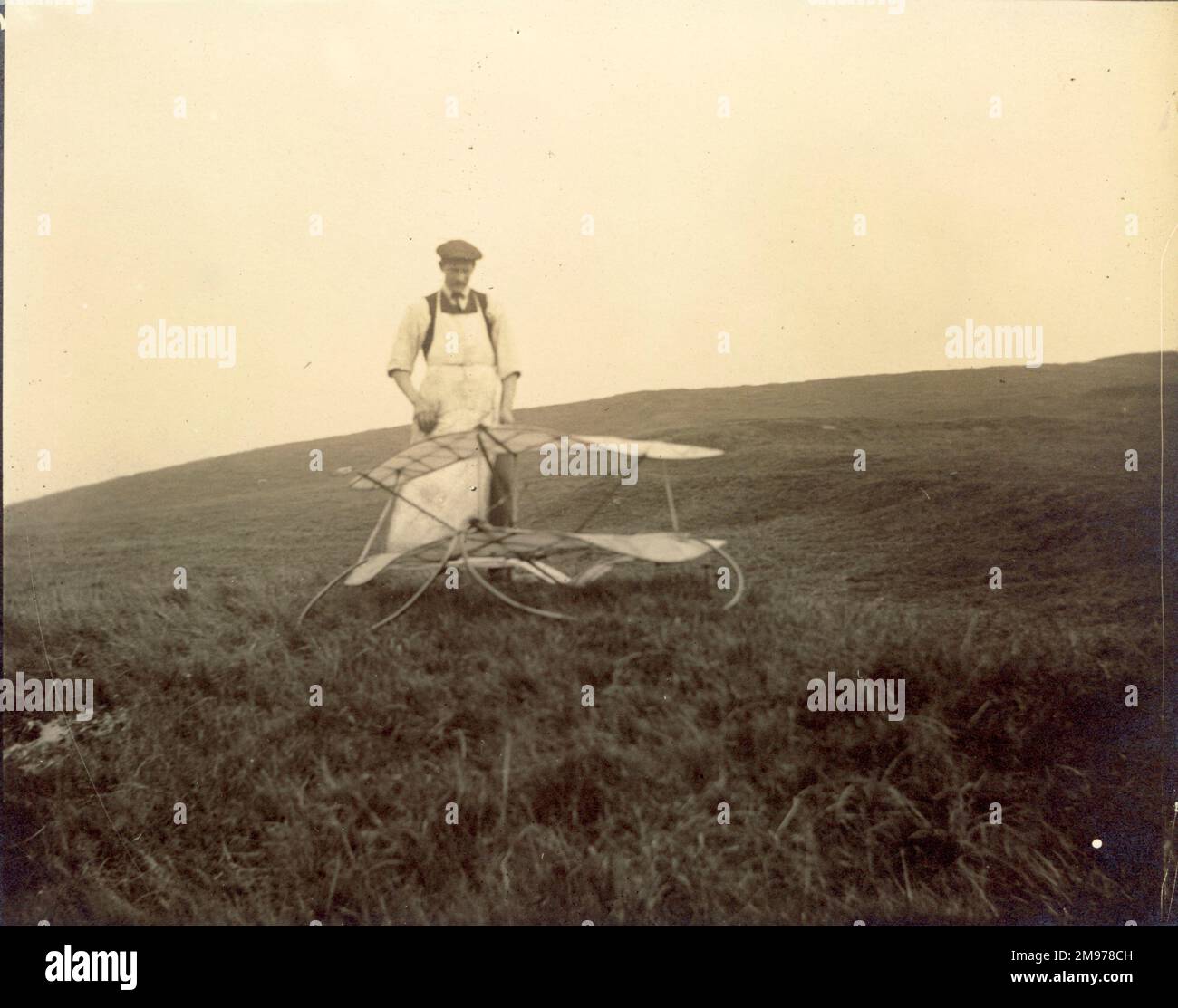 Cedric Lee Annuar Glider Modell. Ungefähr 1912. Stockfoto