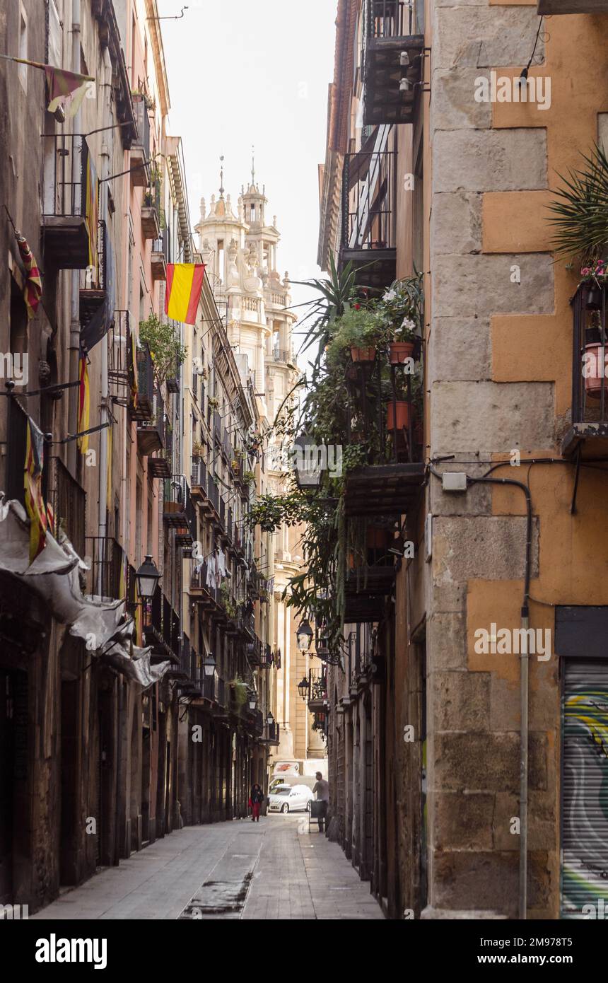 Straßen von Barselona, Spanien Stockfoto