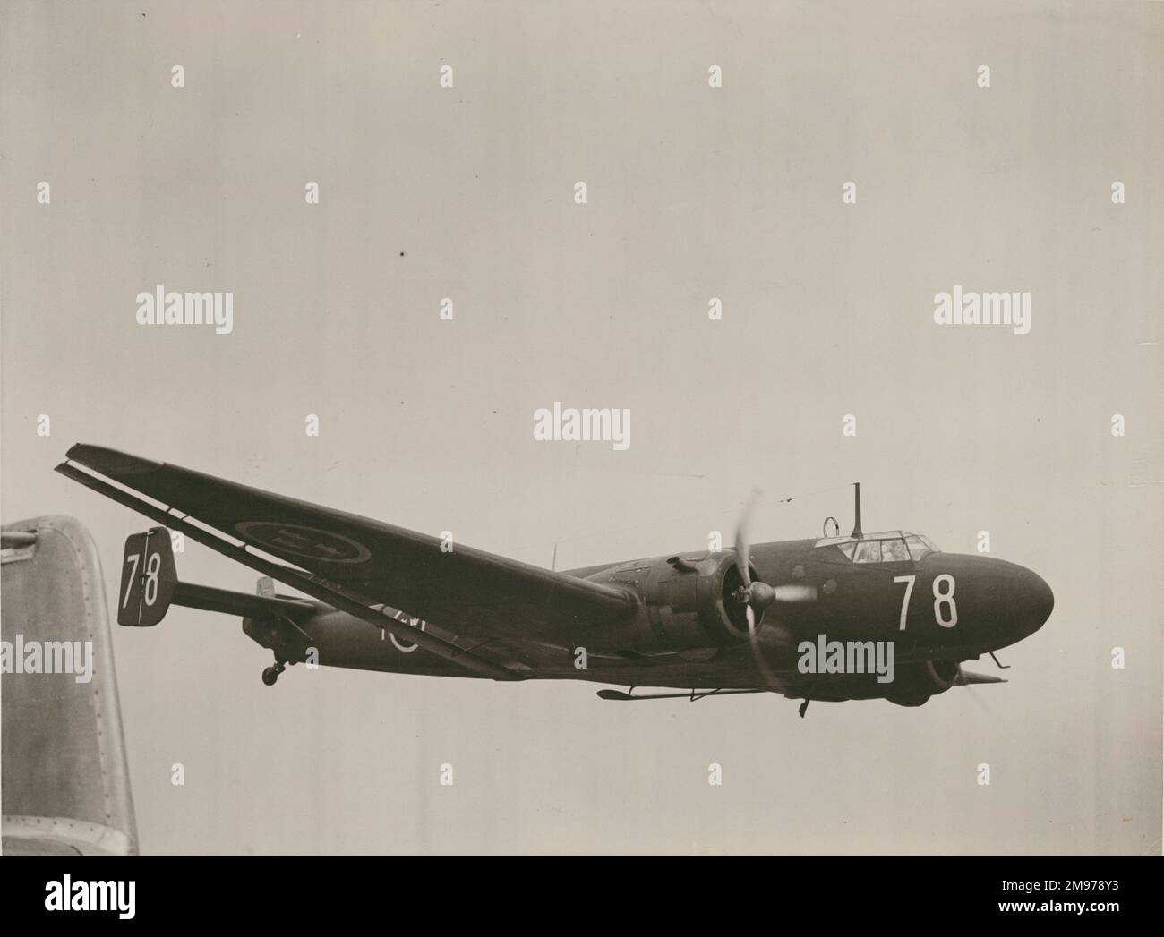 A Junkers Ju86Z-7 aus dem F21. (Transport-)Flügel der Royal Swedish Air Force während eines Besuchs im Vereinigten Königreich am 7. Juni 1948. Stockfoto