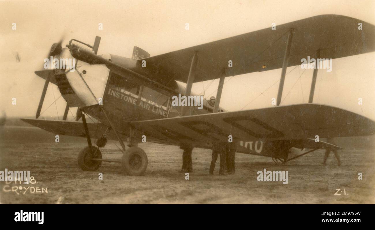 Der zweite de Havilland DH18A, G-EARO, City of Cardiff, wurde an Instone Air Line Ltd. Geliefert Stockfoto