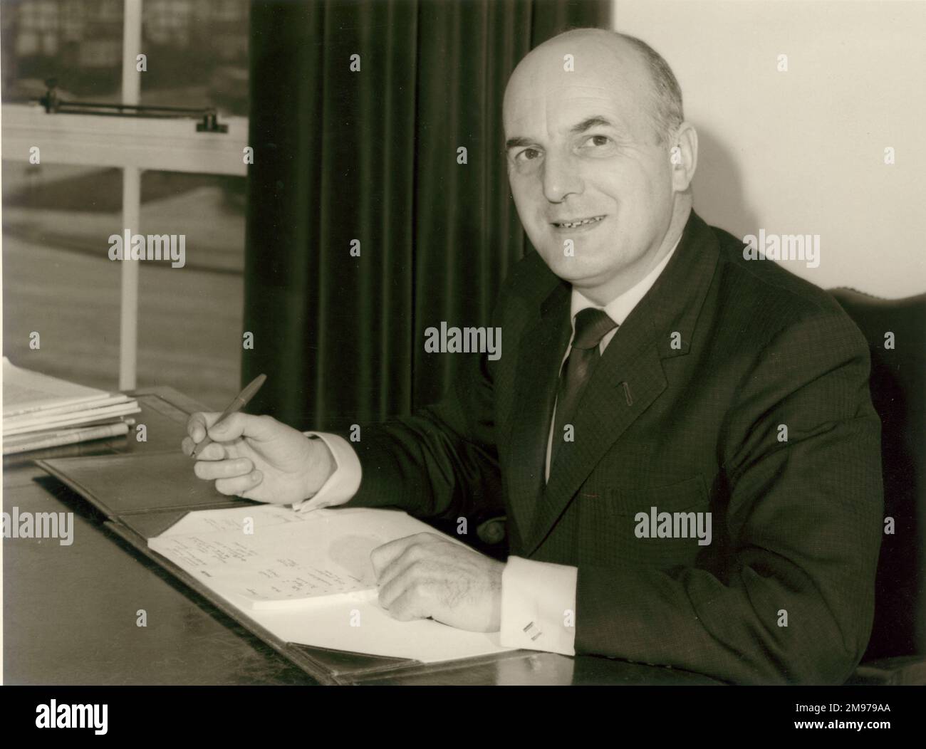 Barry Pemberton Laight, OBE, CEng, MIMechE, FRAeS, Raes Präsident 1974-1975. Stockfoto