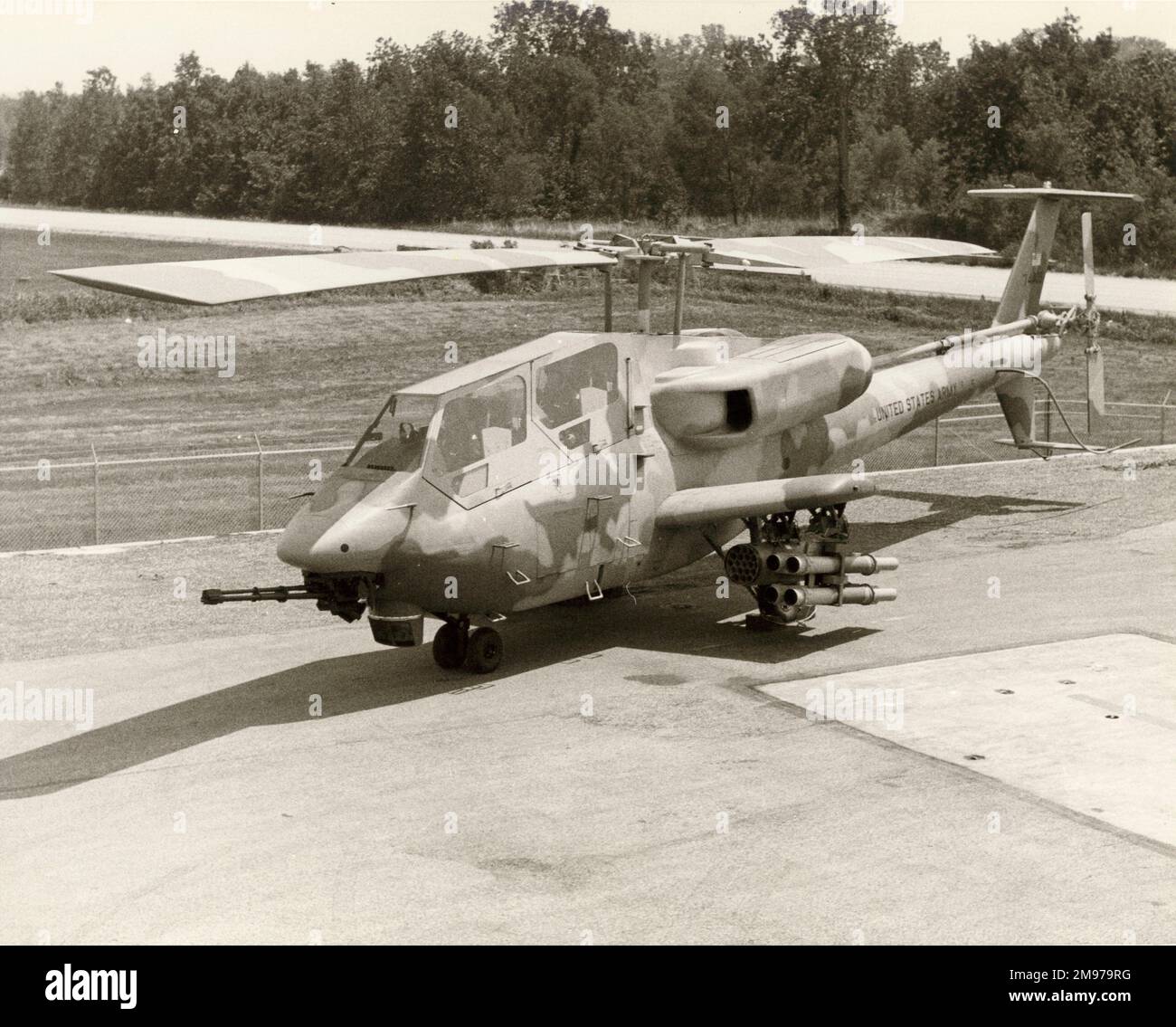 Modell des Bell YAH-63 Advanced Attack Helicopter. Stockfoto