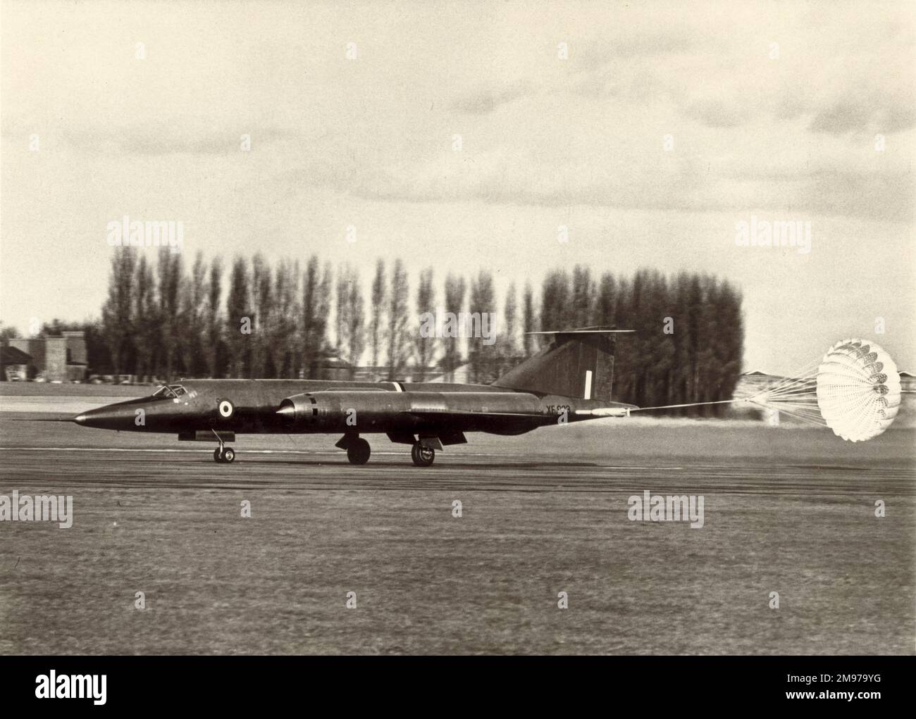 Der erste Bristol 188, XF923, am Ende seines ersten Fluges, 14. April 1962. Stockfoto
