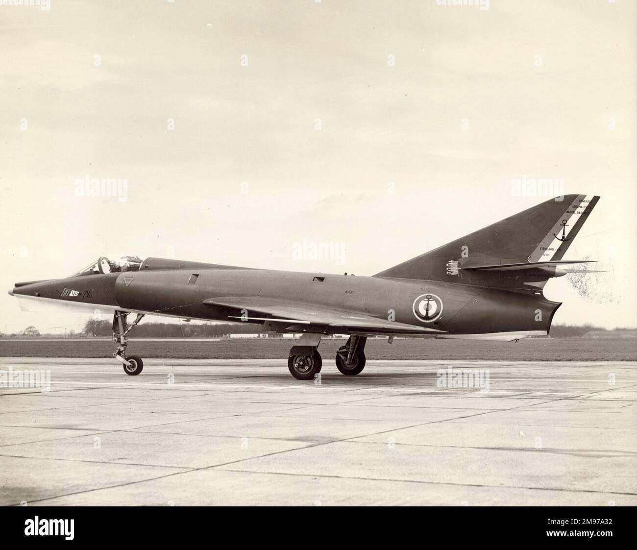 Dassault Etendard IVM bei RAE Thurleigh, nahe Bedfod, 1960. Stockfoto