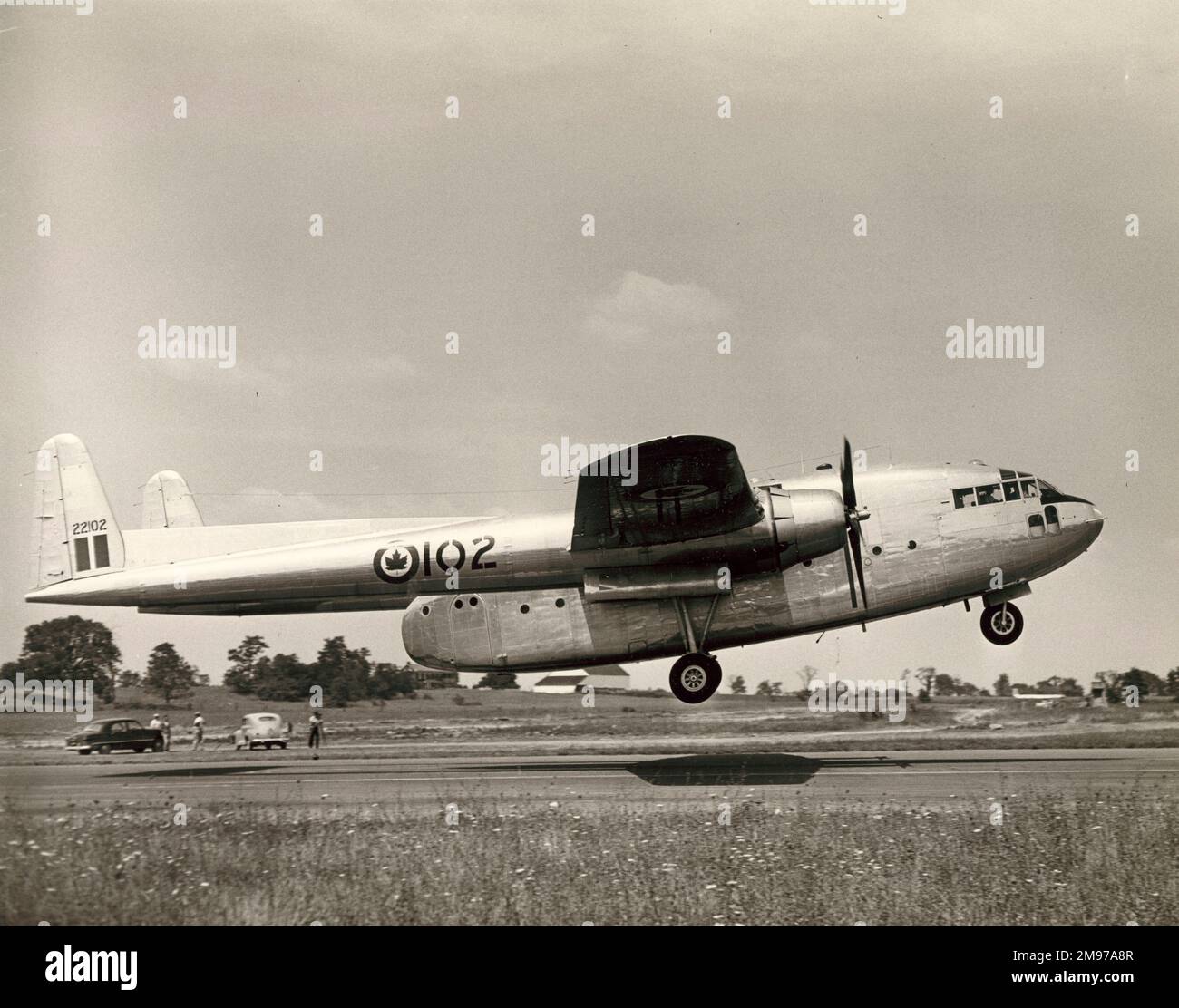 Fairchild C-119 Flying Boxcar, 22102, der RCAF. Stockfoto