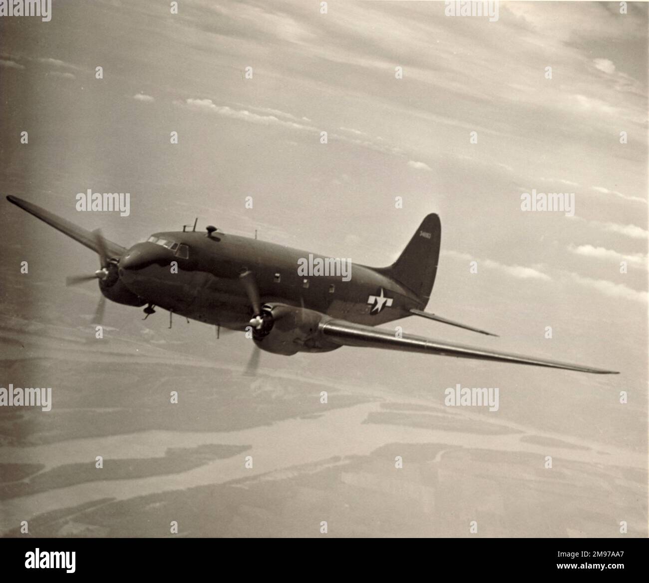 Curtiss C-46E-CS Kommando. Stockfoto