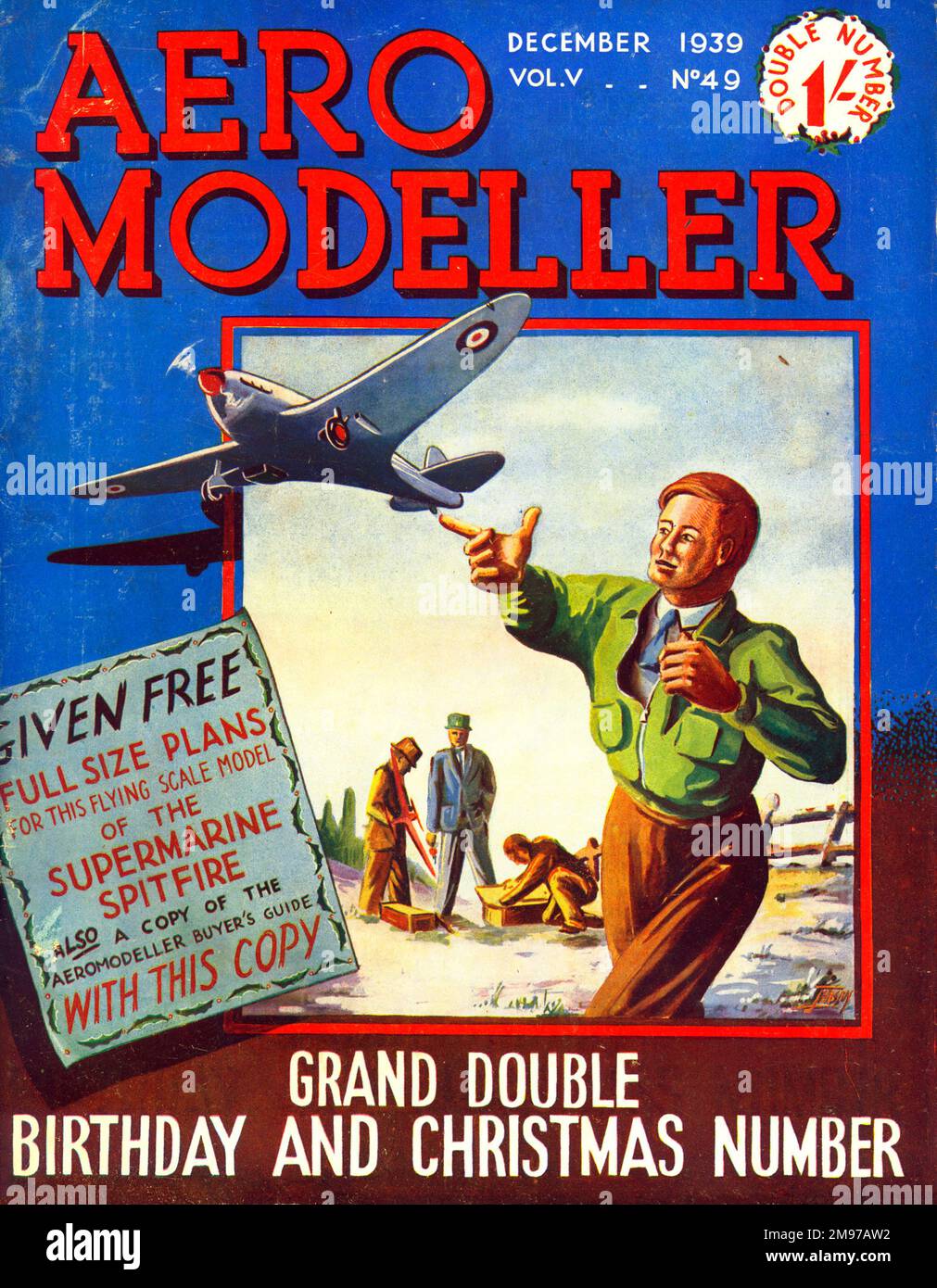 Die Frontabdeckung des Aero Modeller, Dezember 1939, V, (49). Stockfoto