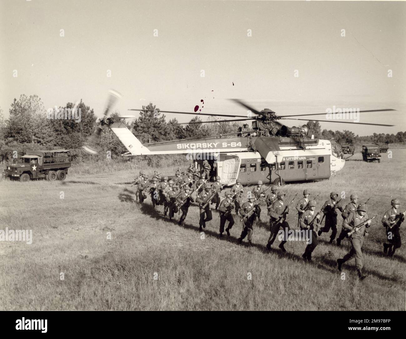 Der erste Sikorsky S-64 Skycrane, N325Y. Stockfoto