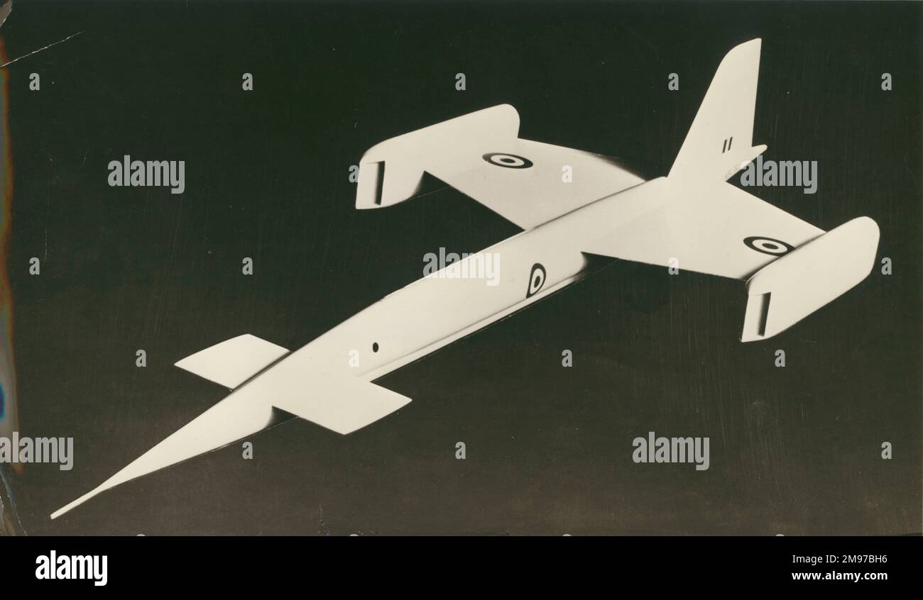 Modell des vorgeschlagenen Avro 730 Überschallbombers. Stockfoto