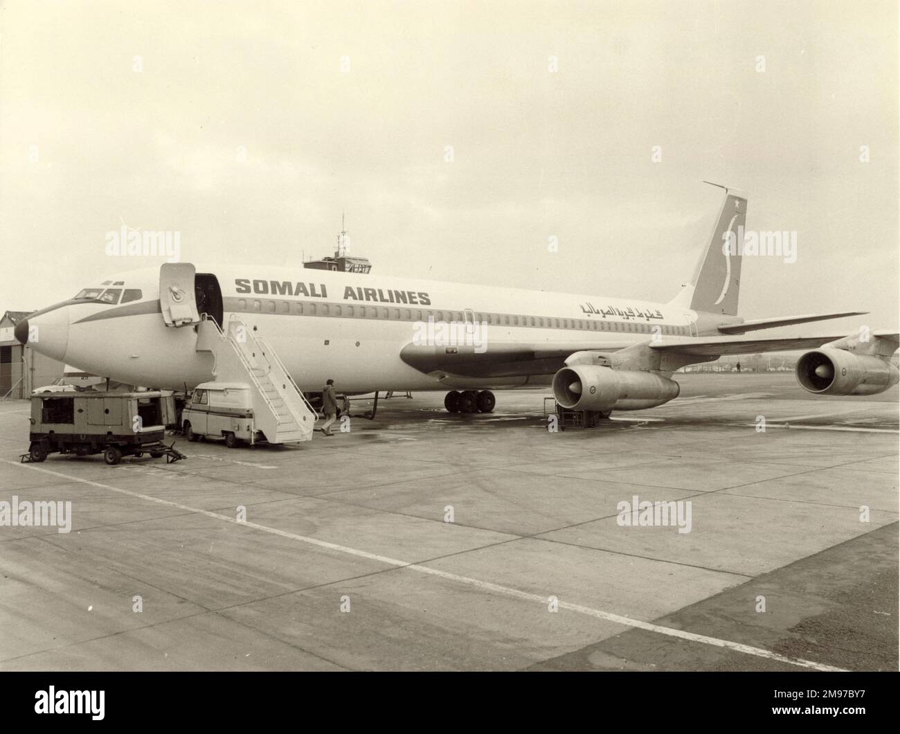 Boeing 707 von Somali Airlines. Stockfoto