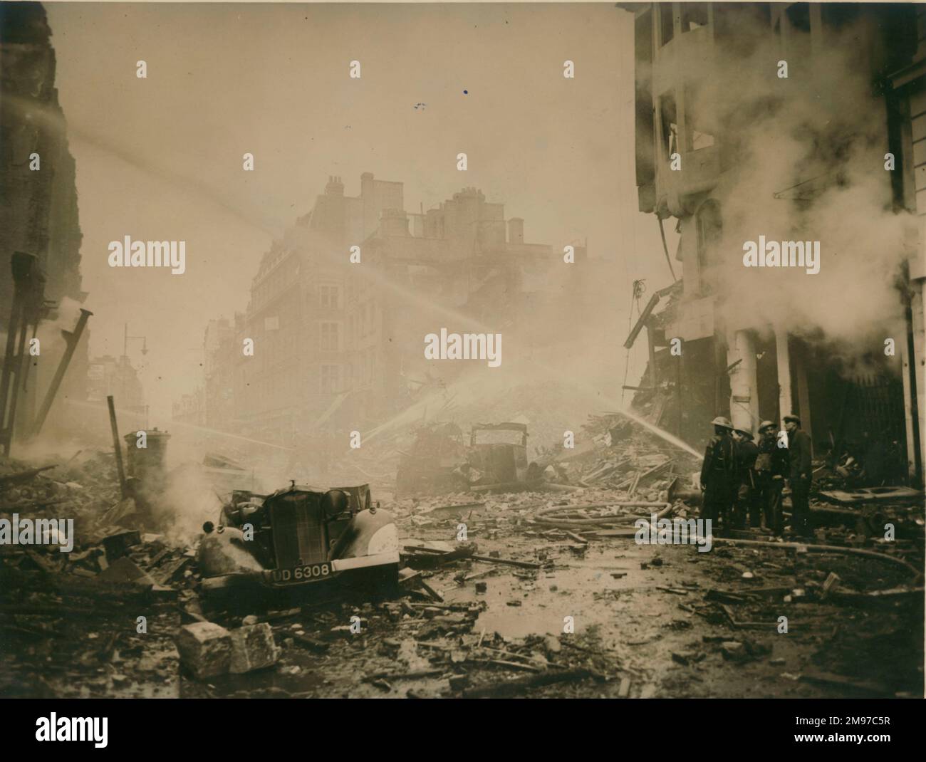 Bombenanschlag in London, September 1940. Stockfoto