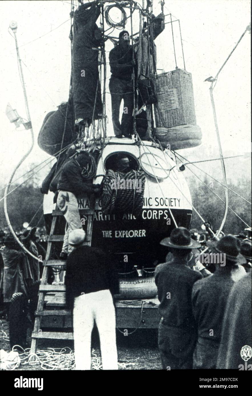 Explorer letzte Vorbereitungen. Stockfoto