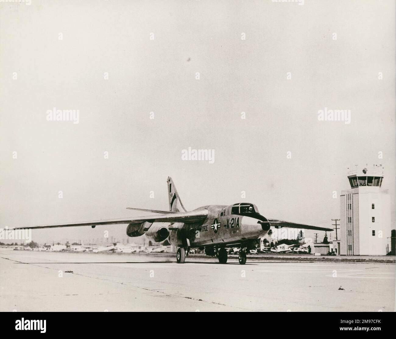 Northrop X-21A unmittelbar vor ihrem ersten Flug in Hawthorne, Kalifornien. Stockfoto