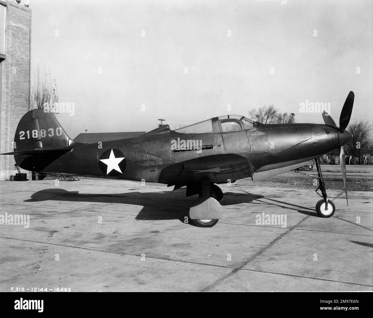 Bell P-39N Airacobra-die meisten von den USA betriebenen P-39 wurden an Orten eingesetzt, an denen es unwahrscheinlich war, feindliche Kämpfer zu treffen. Stockfoto