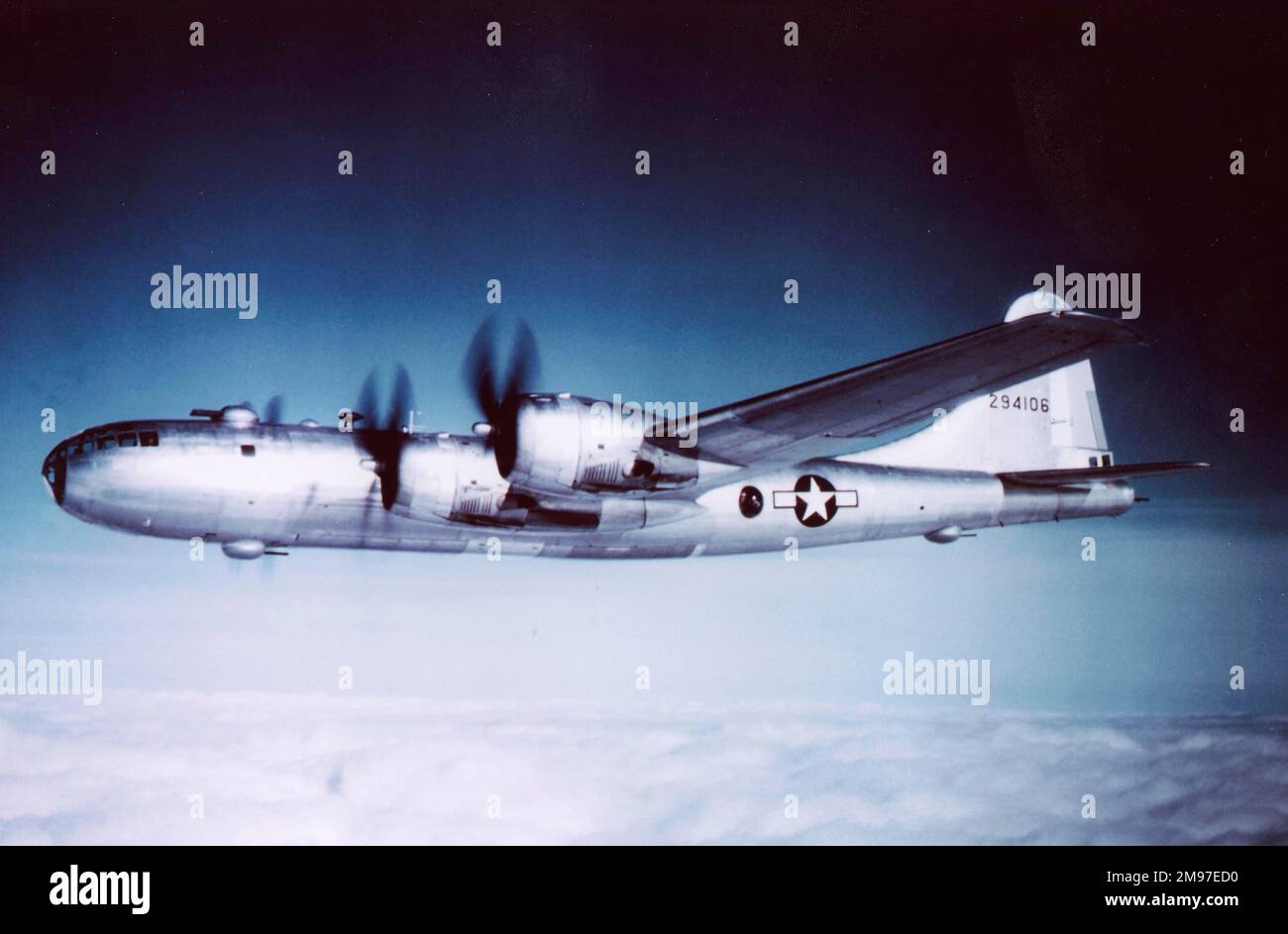 Boeing B-29A Superfortess, der Bombenleger, der den Krieg mit zwei Bomben beendete, der erste aus dem Atomzeitalter. Stockfoto