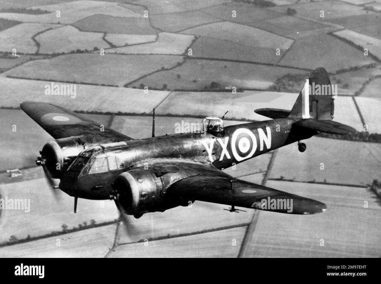 Bristol 142m Blenheim IF-in dem Bemühen, dem deutschen Blitz in England von 1940-41 zu begegnen, wurden einige Blenheim in Radar tragende Nachtflugzeuge umgewandelt. Stockfoto