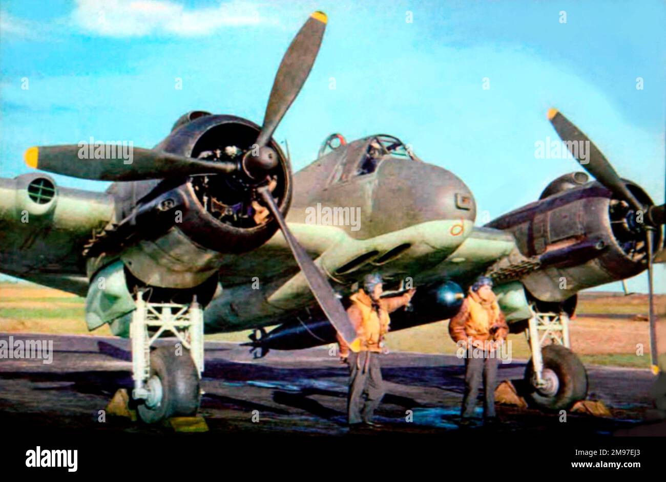 Bristol 156 Beaufighter - geflogen vom Küstenkommando mit Torpedo und Raketenwerfer, der Typ erwies sich als tödlich wirksam gegen feindliche Schiffe. Stockfoto