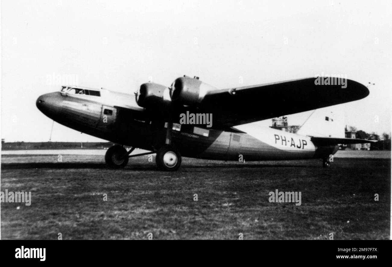 Fokker FXXII von KLM. Stockfoto