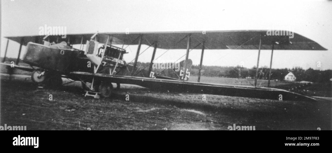 Friedrichshafen G III. Deutscher drei-Mann-Schwerbomber, der ursprünglich Mitte 1917 eingesetzt wurde, bis 1918. Stockfoto