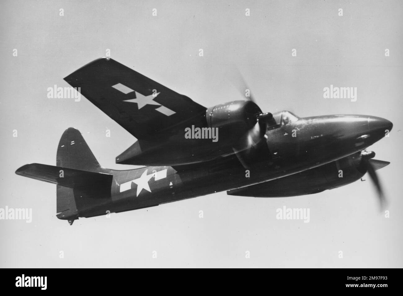 Grumman F7F-2N Tigercat - zu groß für den Trägerbetrieb und zu spät für den Krieg. Stockfoto