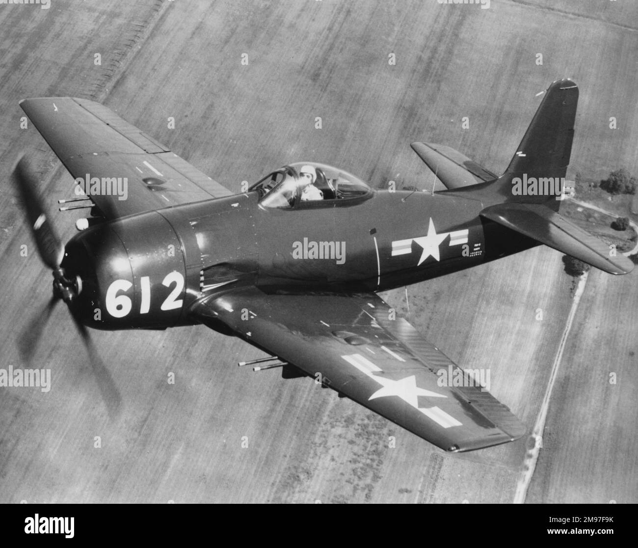 Grumman F8F-2 Bearcat - der F8F war als schneller Abfangjäger gedacht und war zu spät für den Kriegsdienst. Stockfoto