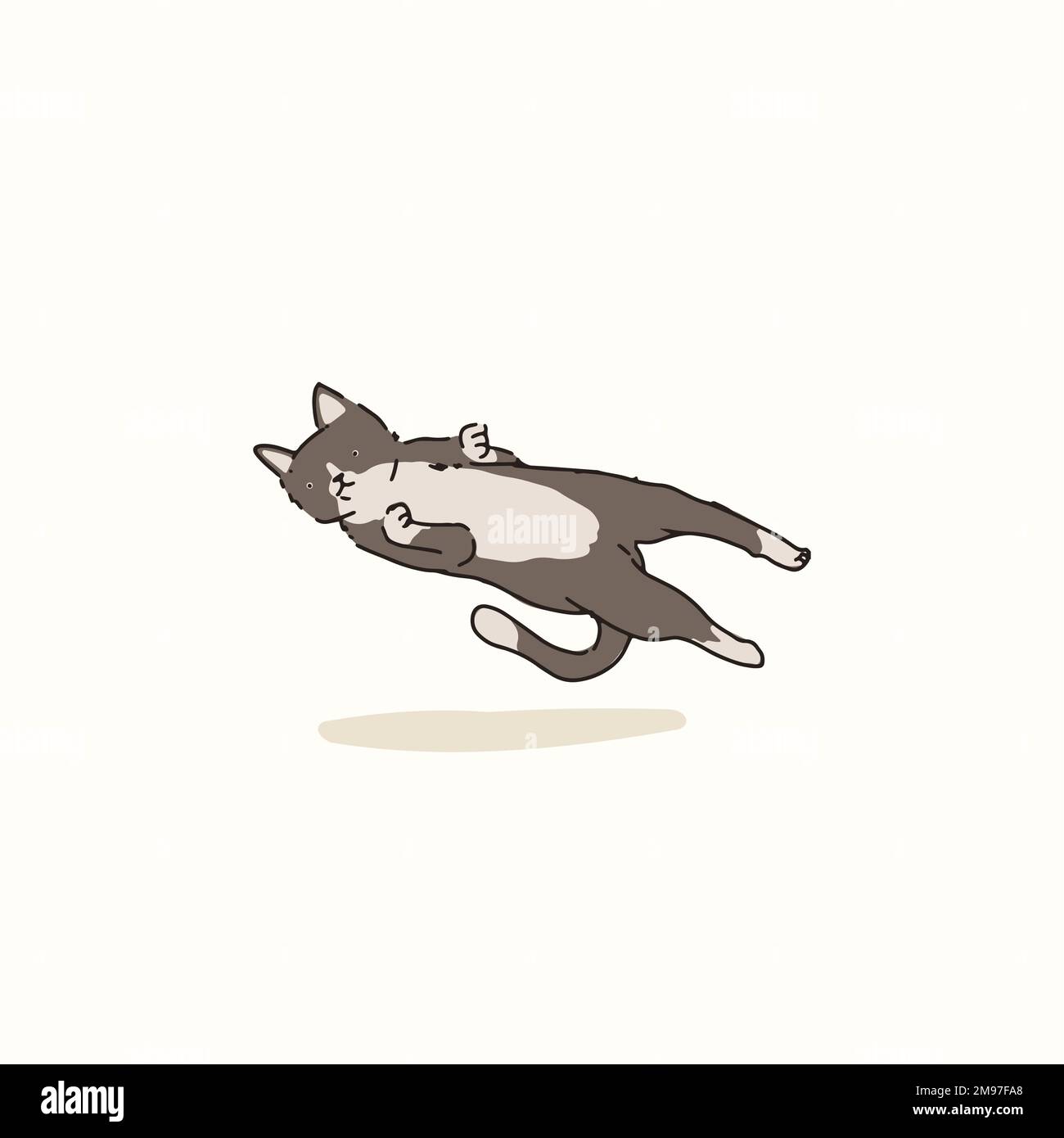 Heimischer Shorthair-Katzenelementvektor Stock Vektor