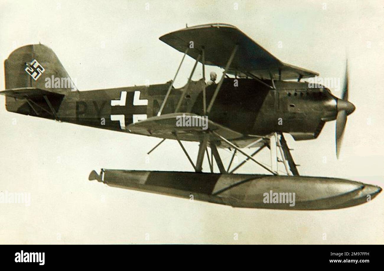 Heinkel He 60 - der Typ wurde in dieser Rolle durch den He 114 ersetzt. 1939 einige He 60 blieben jedoch bis 1943 im Patrouilleneinsatz. Stockfoto