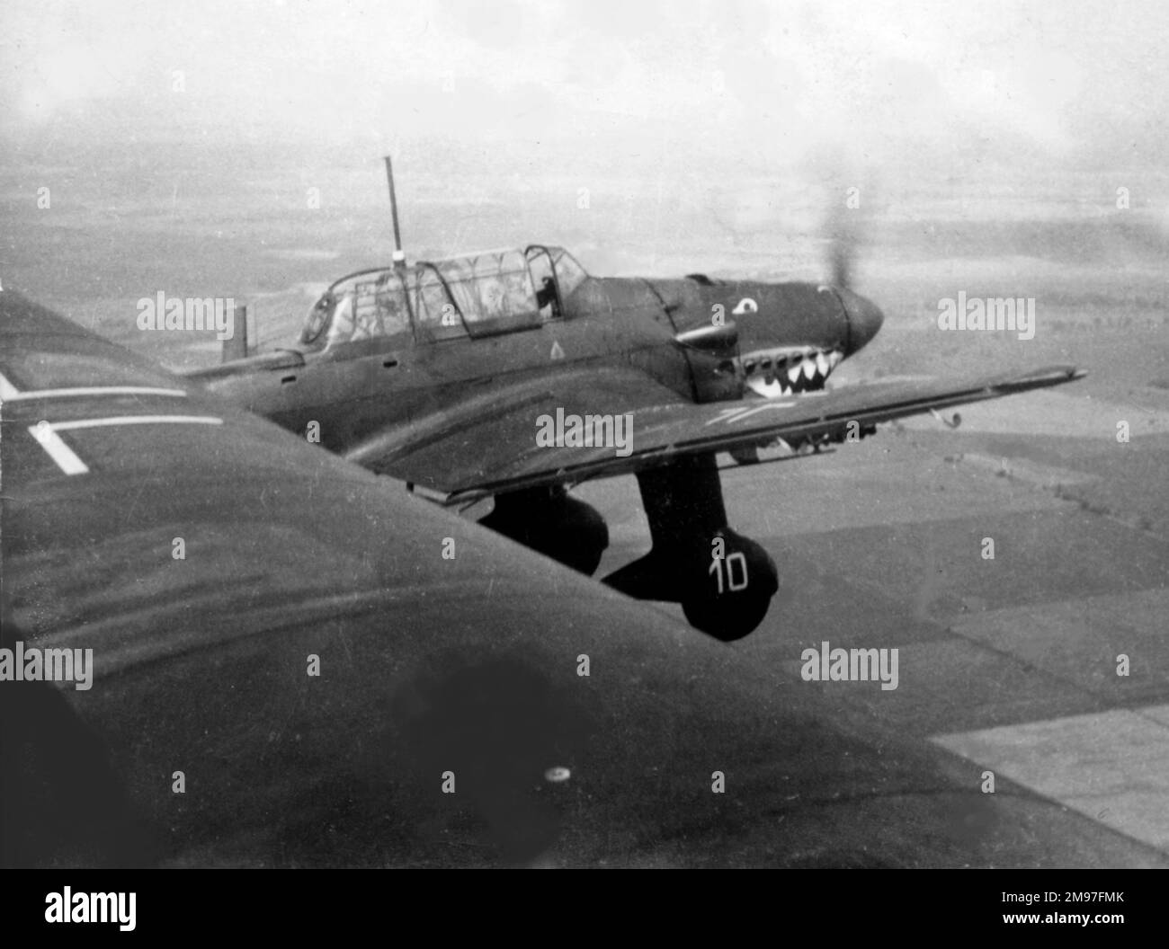 Junkers Ju 87B - von einem Begleiter fotografiert. Stockfoto