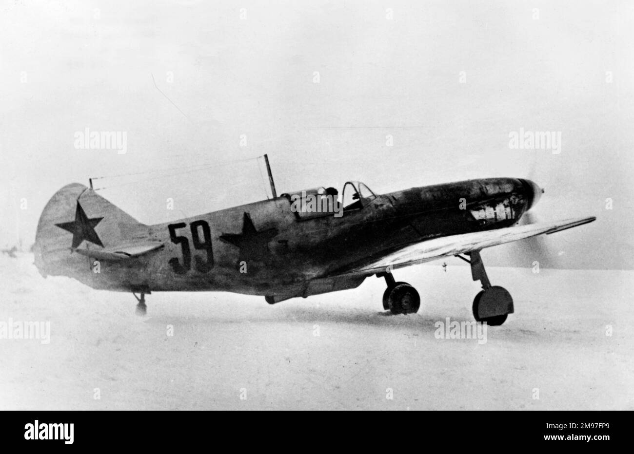 Lavochkin Lagg-3 -das Unternehmen wurde im März 1940 geflogen und wurde etwa ein Jahr später über den Bau des 6. 500 in Betrieb genommen. Stockfoto