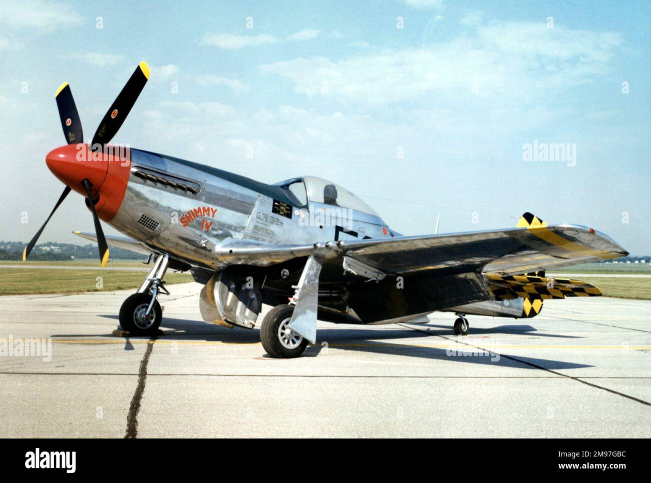 Nordamerikanische P-51D Mustang – die Übernahme des Rolls-Royce Merlin verwandelte die P-51 in den besten US-amerikanischen Kämpfer des 2. Weltkriegs. Stockfoto