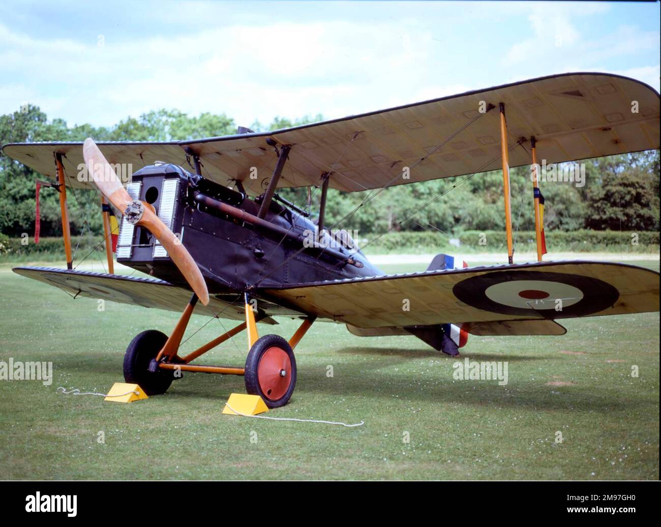 Royal Aircraft Factory SE 5a - Foto: Hugh W. Cowin - Old Warden. Dieser einsitzende Jäger wurde von Henry Folland entworfen und war das beste Design, das es in der Royal Aircraft Factory gab. Stockfoto