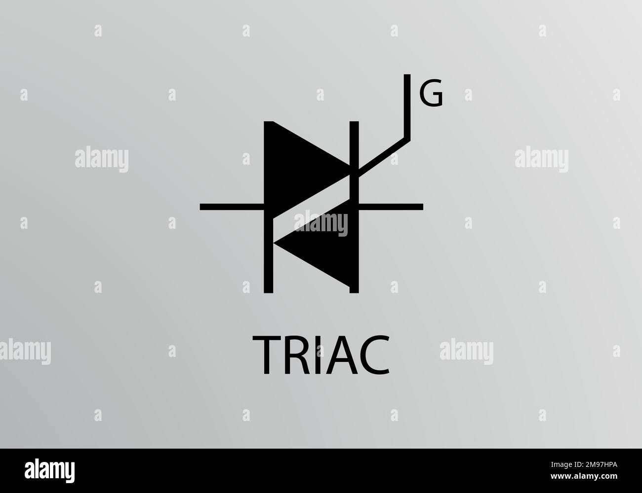 Triac-Symbol, Vektorsymbol-Design. Konstruktionssymbole. Stock Vektor