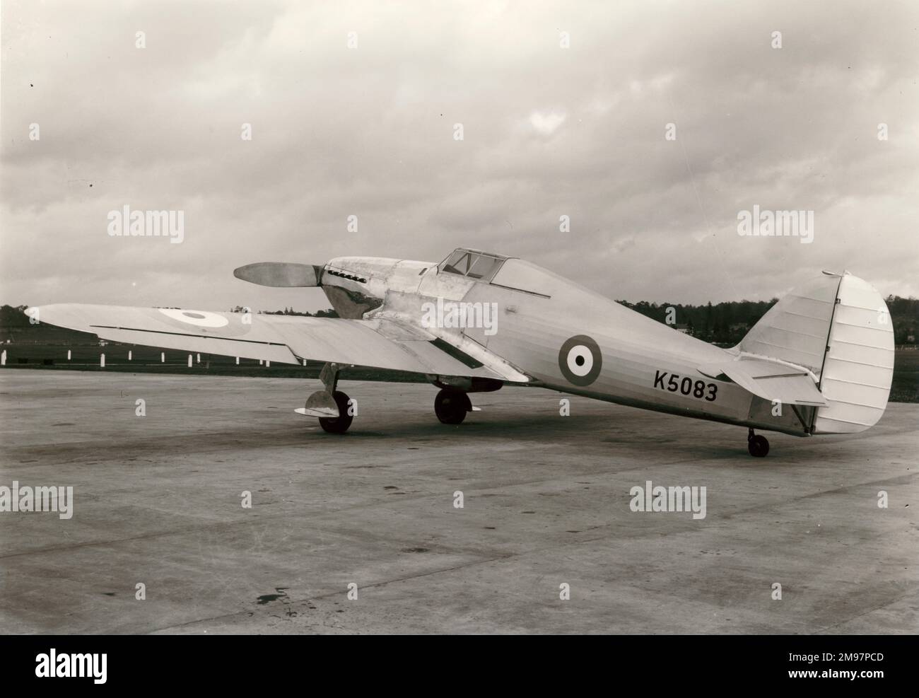 Hawker Hurricane Prototyp, K5083, in Brooklands. Stockfoto