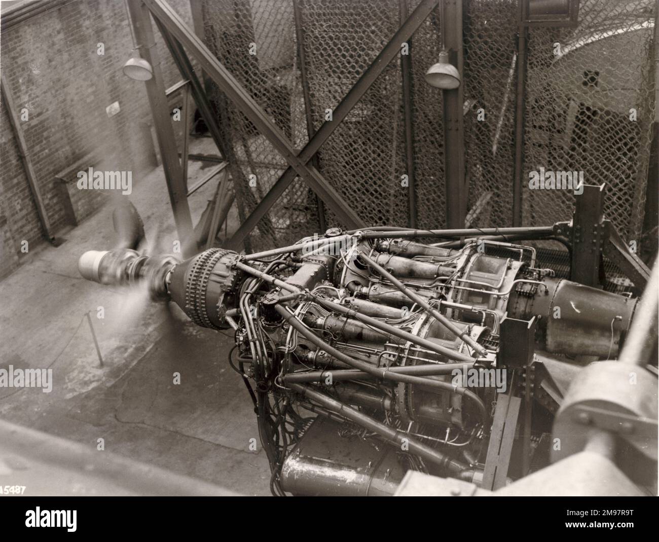 Bristol gekoppelte Proteus turobprops im Test. Stockfoto