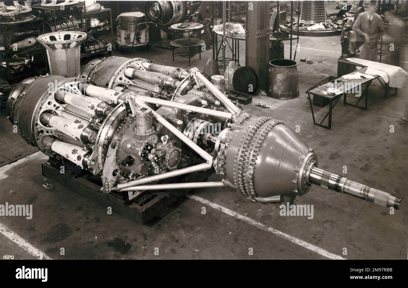 Bristol gekoppelte Proteus Turobprops. Stockfoto