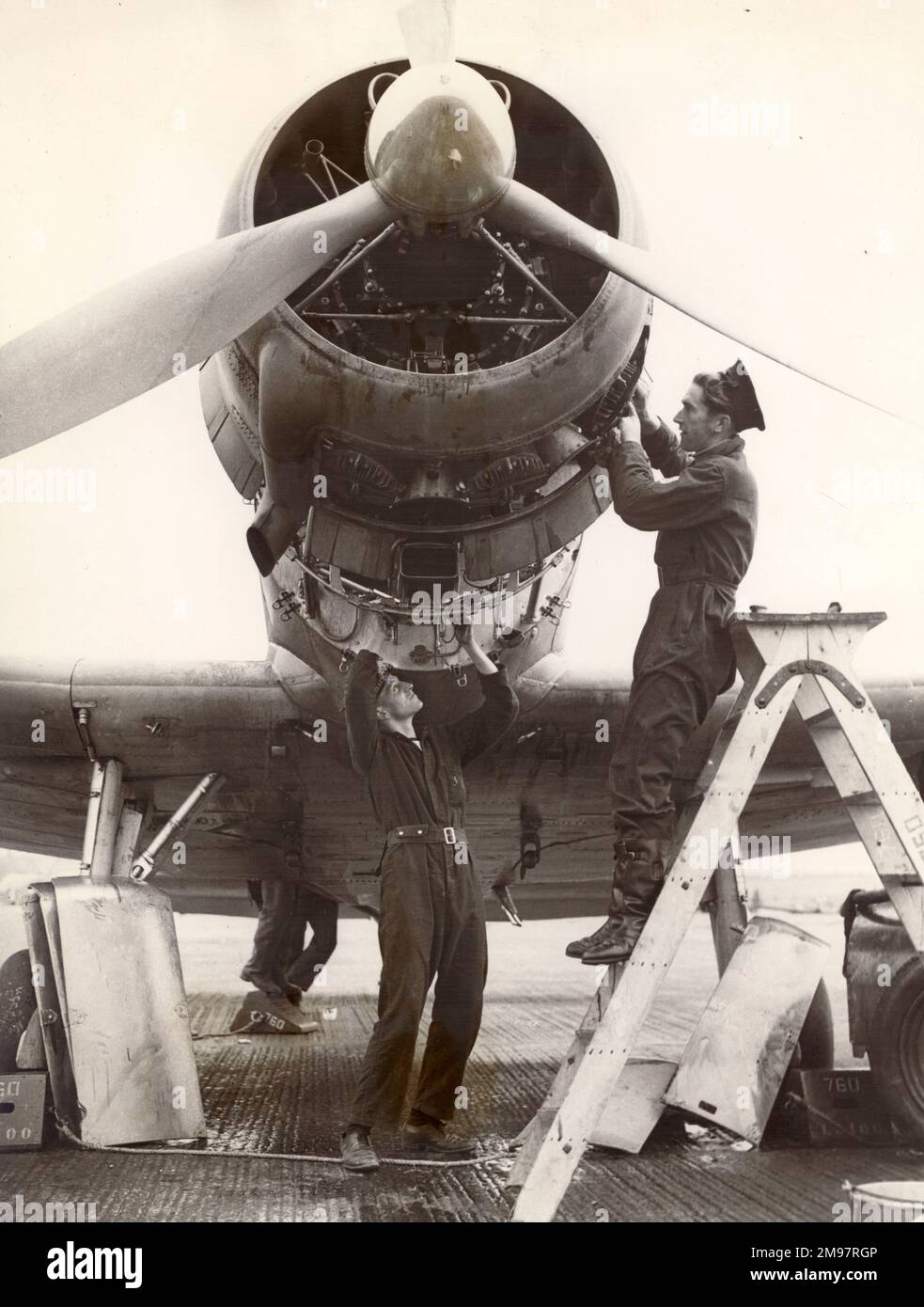 Ausbildung von Seeleuten auf einem „Flugplatz mit der Bezeichnung HMS Kestrel“ im Jahr WW2. Stockfoto