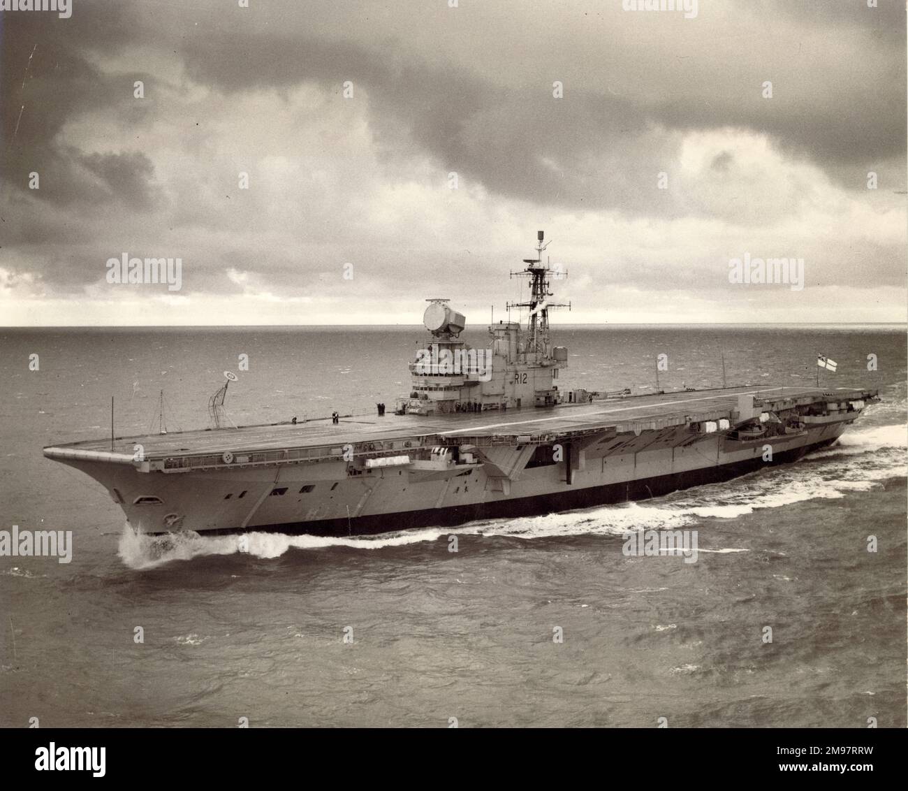 HMS Hermes (R12) kurz nach der Annahme durch die Royal Navy, 1959. Stockfoto