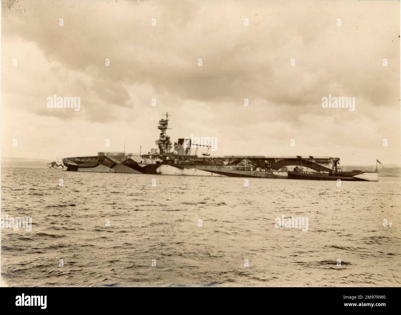 HMS Furious (47) c.1918. Stockfoto