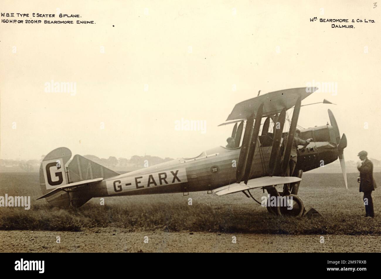 Beardmore WBIIB, G-EARX, Luftpost-Transport. Stockfoto