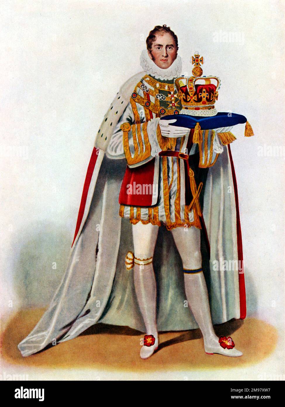 Henry William Paget, 1. Marquise von Anglesey (1768-1854), trägt St. Edwards Krone bei König George IV. Krönung als Lord High Steward von England, Juli 1821. Stockfoto