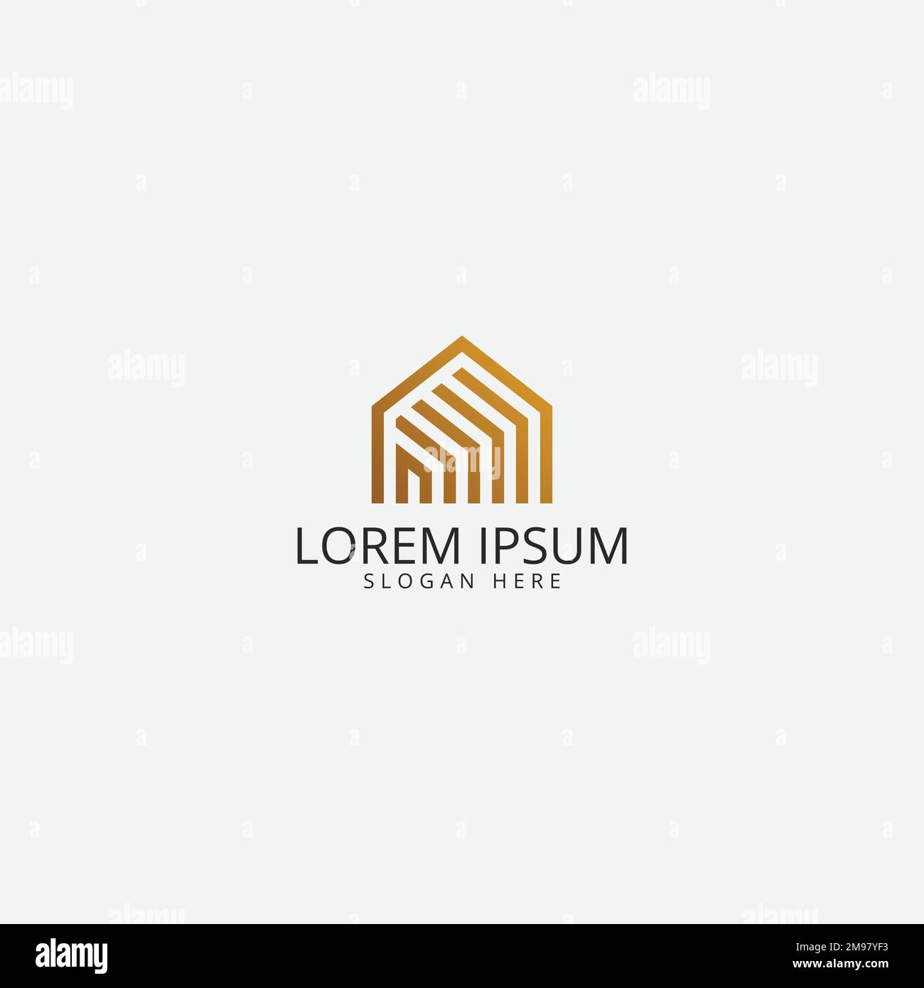 Vektorvorlage für Luxuslogos für Immobilien. Stock Vektor