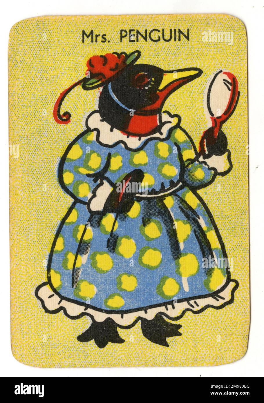 Fröhliche Familientiere - Mrs. Penguin. Stockfoto