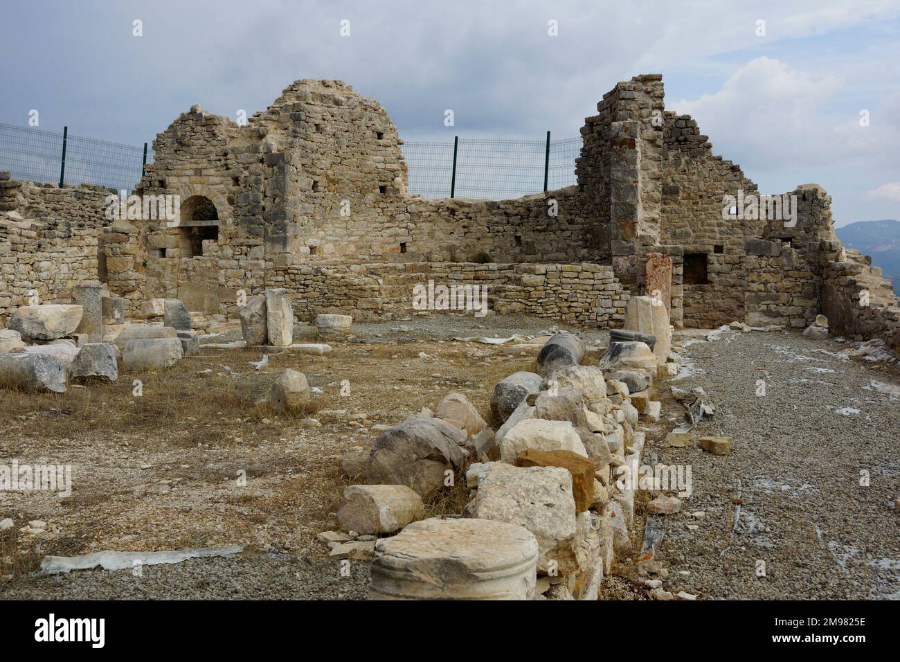 Türkei, Lykien, Rhodiapolis: Byzantinische Basilika (2. Jahrhundert n. Chr.) Stockfoto