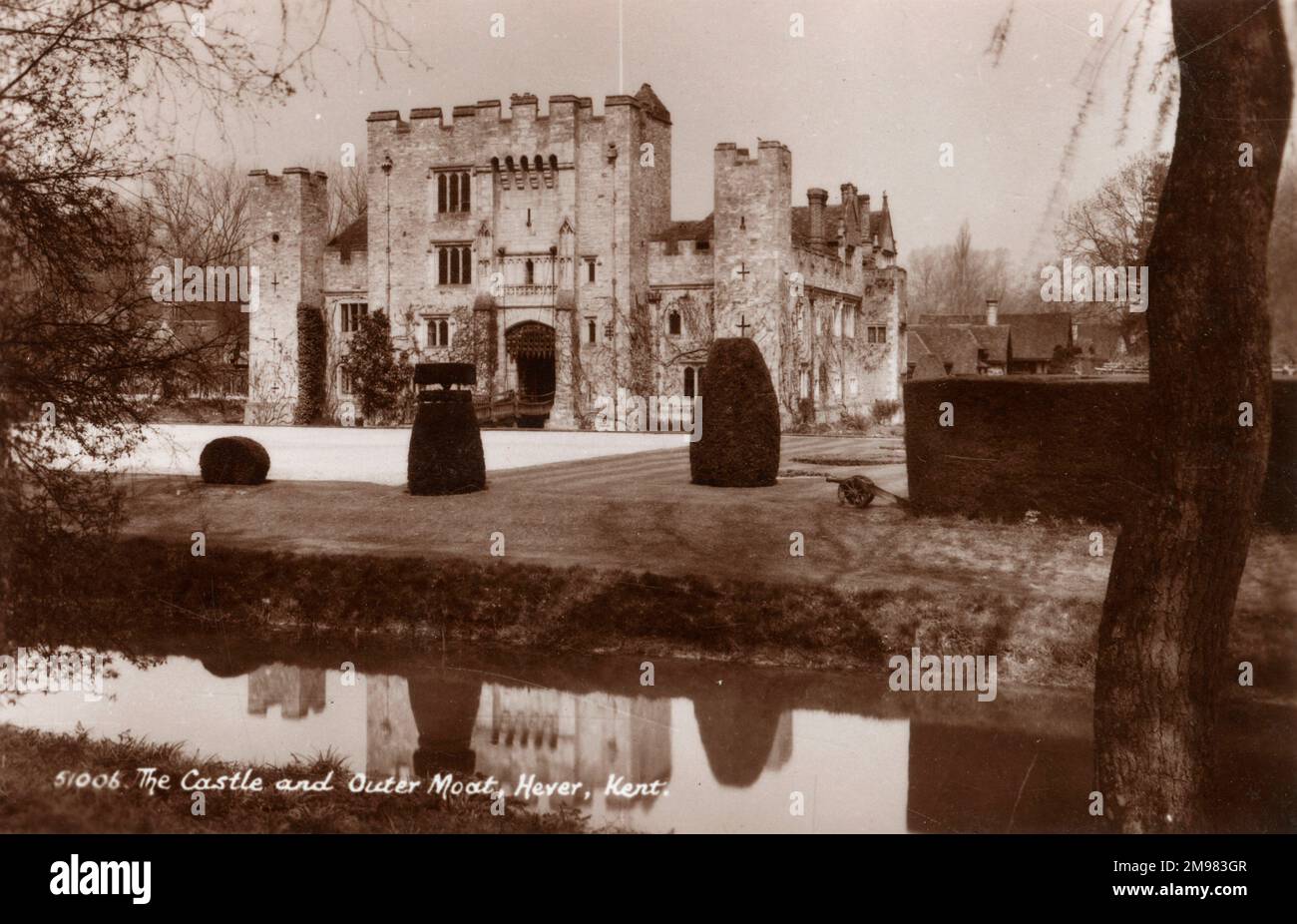 Schloss und äußerer Moat, Hever, Kent Stockfoto