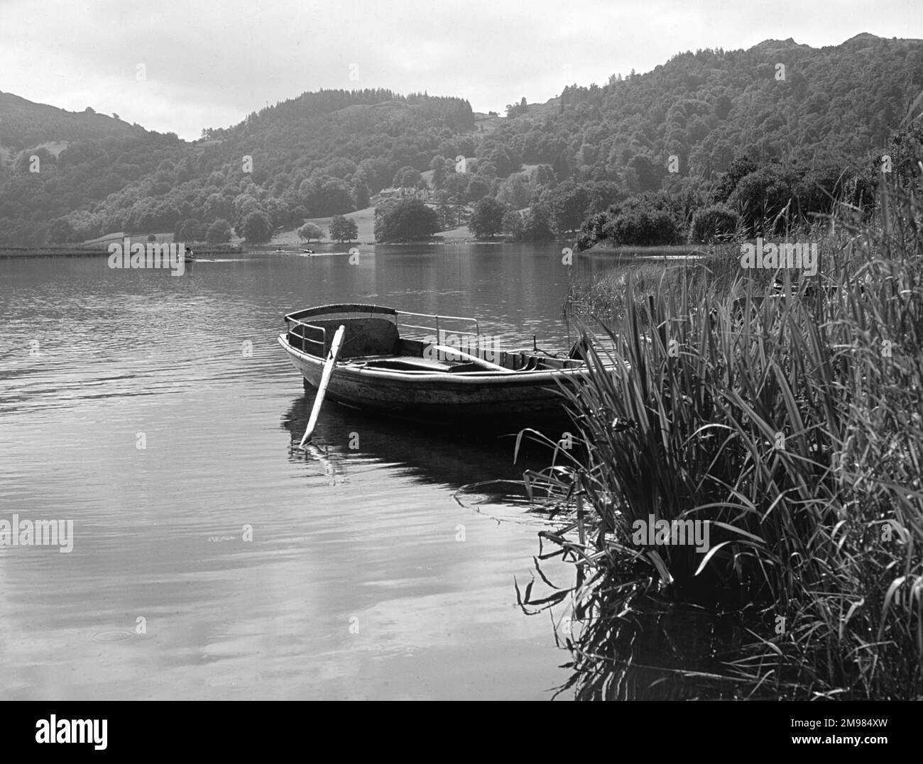 Cumbria, Lake District, Grasmere Lake - Ruderboot. Stockfoto