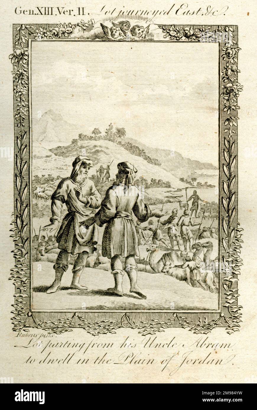 Abschied von seinem Onkel Abram (Abraham), um in der Ebene von