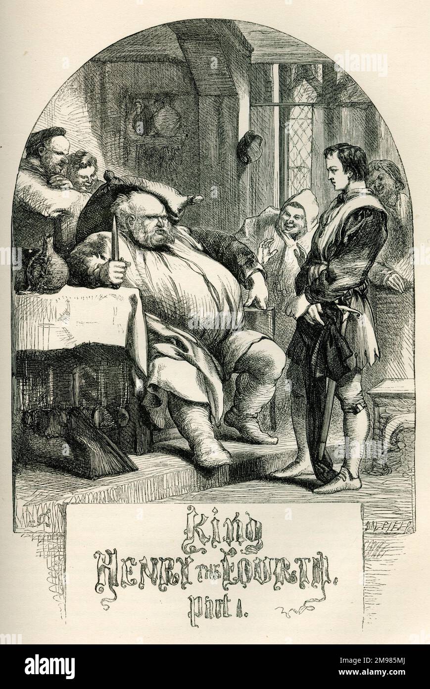 Heinrich IV. Teil I - Titelseite - Falstaff und Prinz Hal. Stockfoto